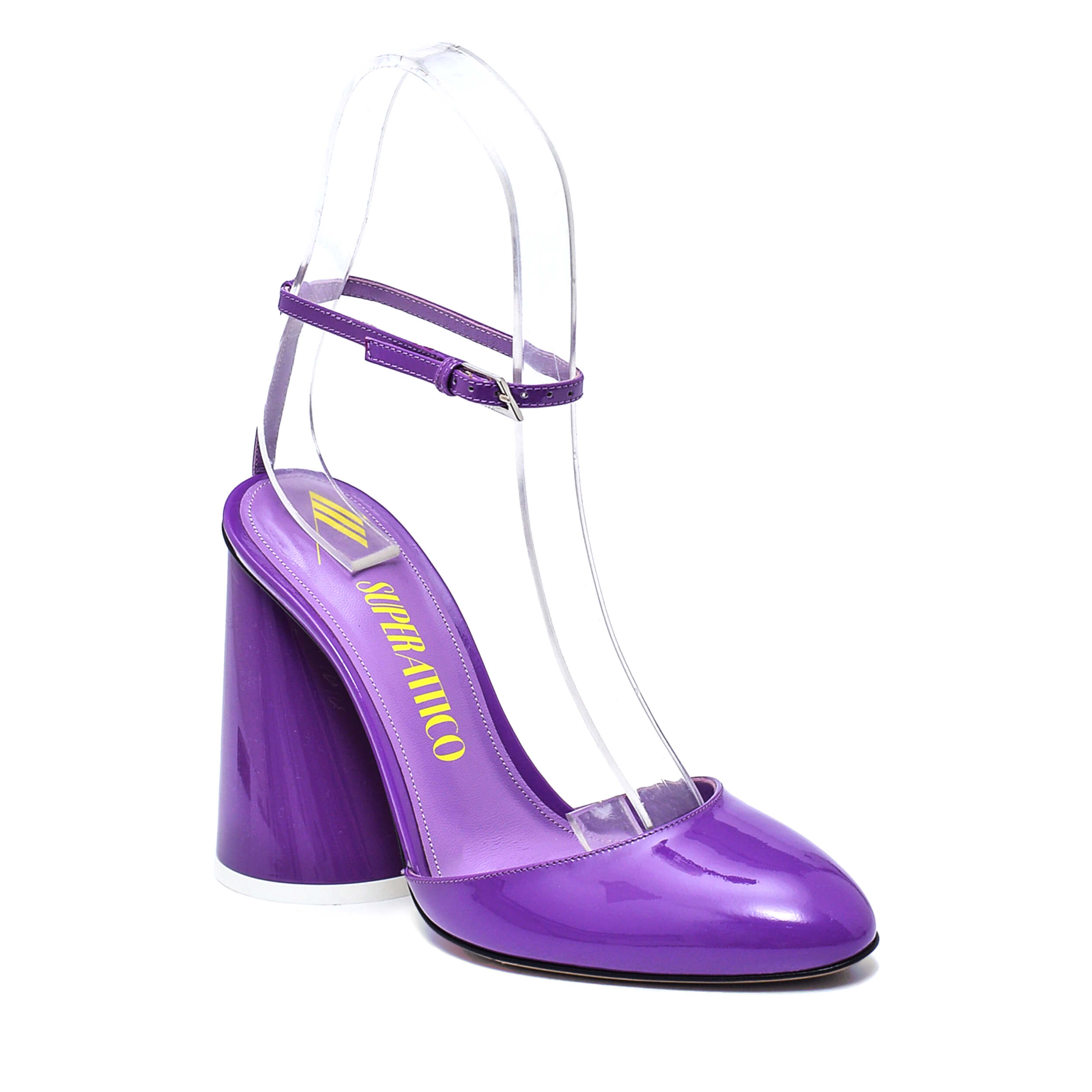 The Attico - Purple 'Luz' Viper Slingback / 39 